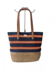 Hot Sales crochet handbag Women Large Summer Round Custom Moroccan Paper Sea Beach Tote Straw Bag