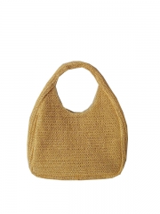 Wholesale New Design Large Capacity Ladies Natural Tote Straw Bag Handwoven Summer Beach Shopping Straw Shoulder Bag