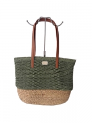 Hot Sales crochet handbag Women Large Summer Round Custom Moroccan Paper Sea Beach Tote Straw Bag