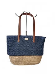 Hot Sales crochet handbag Women Large Summer Round Custom Moroccan Paper Sea Beach Tote Straw Bag