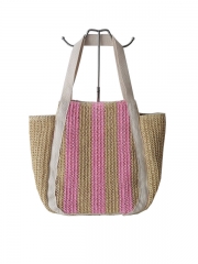 Trendy paper straw tote bag raffia bags women natural handbags handmade from China