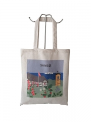 Large Personalized  Cotton Canvas Tote Bag Reusable Custom Tote Shopping Bags Cotton Canvas Bag