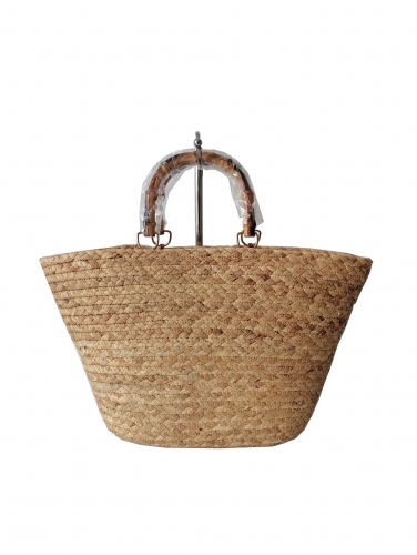 Straw Basket Bag Woven Tote Bag for Summer Beach Strap Raffia Handbag for Women