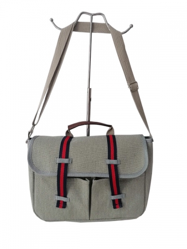 Wholesale Custom Trendy Business Casual Men Sling Bags Canvas Shoulder Crossbody Messenger Bag