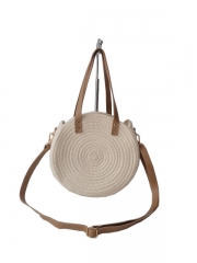 Wholesale cotton rope woven tote bag Fashion woven ladies handmade beach handbag