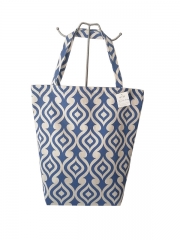 Floral printing Promotional natural cotton carry tote shoulder shopping bag