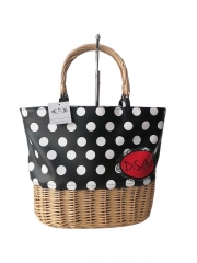 High quality woven by hand rattan bags best selling straw beach bag private brand wholesale