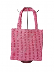 wholesale summer woman crochet letter straw paper handbag shoulder women tote beach bags