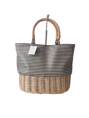 High quality woven by hand rattan bags best selling straw beach bag private brand wholesale