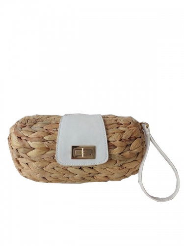 Wholesale High Quality Corn Husk Handbag Hand Made Summer Beach Bag Clutch Purse Straw Bags For Women