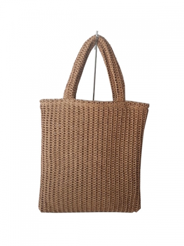 wholesale summer woman crochet letter straw paper handbag shoulder women tote beach bags