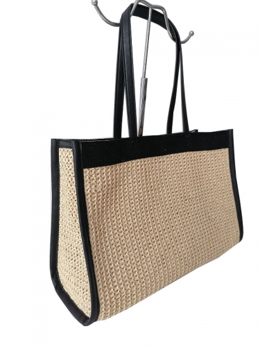 New Decorative Fashion Trendy Women Summer Bag Lady Beach Handbag Hand Crochet Paper Straw Bag