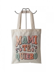 Large Personalized  Cotton Canvas Tote Bag Reusable Custom Tote Shopping Bags Cotton Canvas Bag