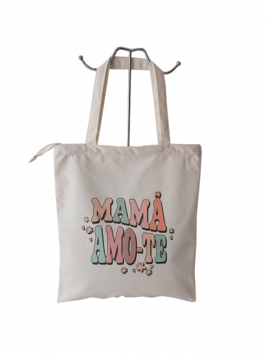 Large Personalized  Cotton Canvas Tote Bag Reusable Custom Tote Shopping Bags Cotton Canvas Bag