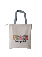 Large Personalized Cartoon Printing Customizable Shopping Bags Cotton Canvas Bag