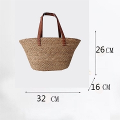 New Design Eco friendly Straw Woven Flower Pot Foldable Wholesale Grass Planter Plant Baskets for Garden Decoration