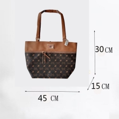 custom pu faux leather designer women shopper tote hand bag ladies shopping handbag