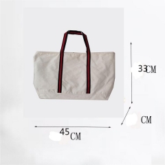 Large capacity simple Japan and South Korea ins carrying canvas bag portable single shoulder cloth bag mommy bag all matching Tote bag