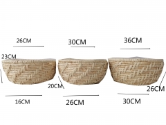 New Design Eco friendly Straw Woven Flower Pot Foldable Wholesale Grass Planter Plant Baskets for Garden Decoration