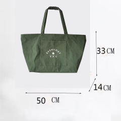 Large Personalized Cotton Canvas Tote Bag Reusable Custom Tote Shopping Bags Cotton Canvas Bag