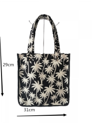 Promotion custom logo print eco women reusable cotton canvas shopping tote bag