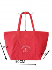 Large Personalized Cotton Canvas Tote Bag Reusable Custom Tote Shopping Bags Cotton Canvas Bag