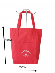 Cotton Fabric Big Capacity Custom Cotton Canvas Tote Bag for Reusable Shopping Bags