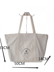 Large Personalized Cotton Canvas Tote Bag Reusable Custom Tote Shopping Bags Cotton Canvas Bag