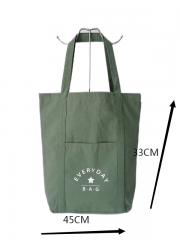 Cotton Fabric Big Capacity Custom Cotton Canvas Tote Bag for Reusable Shopping Bags