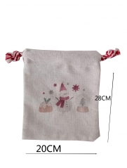 Custom Christmas bag cotton bundle pocket Cartoon Snowflake Halloween candy Santa gift bag