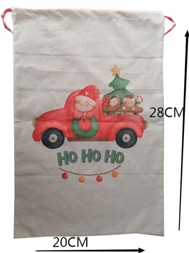 Factory Wholesale Christmas Gift Bags Christmas Burlap Canvas Drawstring Muslin Bag Small Gift Bag For Kids