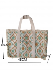 Hot selling high Quality 2023 Casual Canvas Bag With Zipper Large Size Shoulder Cotton Canvas Shopping Bag