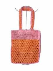 wholesale summer woman crochet letter straw paper handbag shoulder women tote beach bags