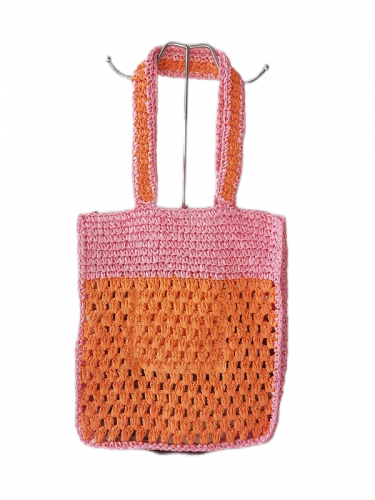 wholesale summer woman crochet letter straw paper handbag shoulder women tote beach bags