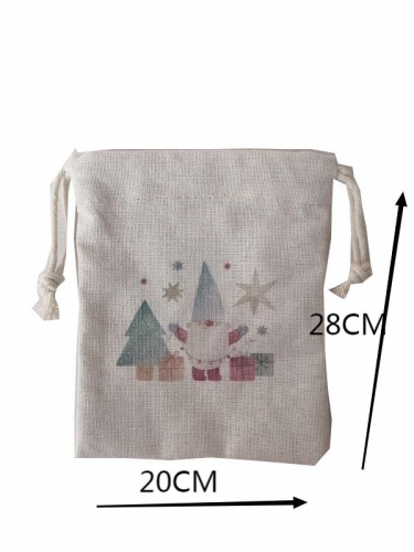 Custom Christmas bag cotton bundle pocket Cartoon Snowflake Halloween candy Santa gift bag