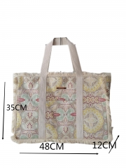 Hot selling high Quality 2023 Casual Canvas Bag With Zipper Large Size Shoulder Cotton Canvas Shopping Bag