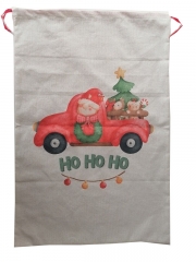 Factory Wholesale Christmas Gift Bags Christmas Burlap Canvas Drawstring Muslin Bag Small Gift Bag For Kids