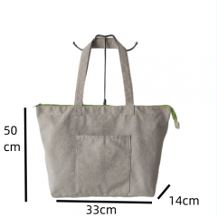 High Quality Fashion Women Simple Customized Color Logo Handbag Durable White Tote Large Cotton Canvas Bag With Zipper