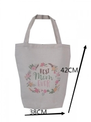 Customized Logo Eco Friendly Oversize Large Grocery Cotton Canvas Beach Gift Shopping Tote Bag