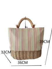 wholesale summer woman crochet letter straw paper handbag shoulder women tote beach bags