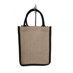 High Quality Durable Customized Logo Linen Gift Tote With Handle Daliy Shopping Jute Bag