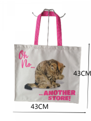 Hot Selling Shopping Gift Customized Logo Pattern Reusable Handbag with Handle Jute Linen Bag