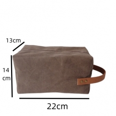 Fashion Hot Selling cuestomerized Logo and Color Women Portable Toiletry Bag Cotton Canvas Cosmetic Makeup Bag