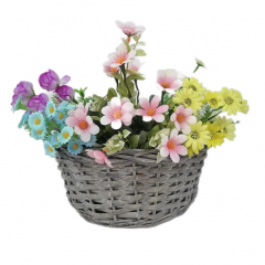 New Design Eco friendly Straw Woven Flower Pot Foldable Wholesale Grass Planter Plant Baskets for Garden Decoration