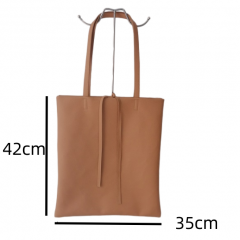 Factory Wholesale High Quality Tote Eco Friendly Commuter Handbag Double Package Design Leather Bag