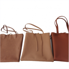 Factory Wholesale High Quality Tote Eco Friendly Commuter Handbag Double Package Design Leather Bag