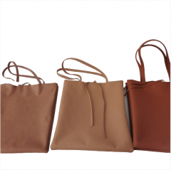 Wholesale Hot Selling Tote Large Simple Handbag Double Package Design PU Shopping Soft Leather Shoulder Bag