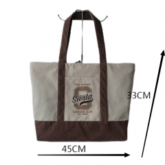 Large Personalized Cotton Canvas Tote Bag Reusable Custom Tote Shopping Bags Cotton Canvas Bag