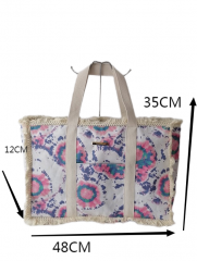 Hot selling high Quality 2023 Casual Canvas Bag With Zipper Large Size Shoulder Cotton Canvas Shopping Bag