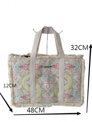 Hot selling high Quality 2023 Casual Canvas Bag With Zipper Large Size Shoulder Cotton Canvas Shopping Bag